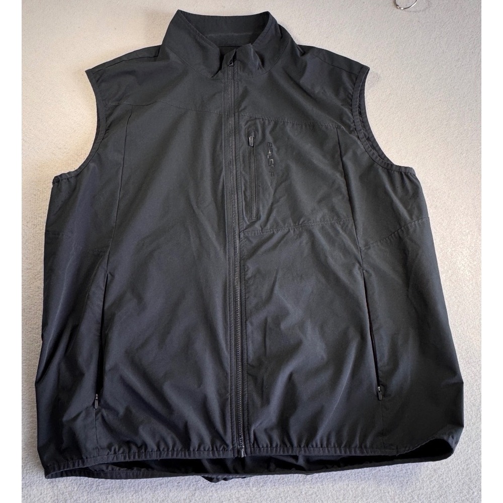 Baleaf Mens Cycling Vest Black XL Full Zip Windbreaker Running Sleeveless Jacket